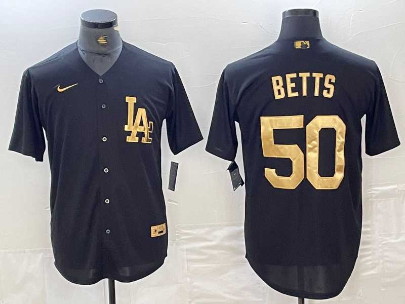 Men's Los Angeles Dodgers #50 Mookie Betts Black Gold Cool Base Stitched Jersey,We sell and wholesale Men's Los Angeles Dodgers #50 Mookie Betts Black Gold Cool Base Stitched Jersey on line form chian!